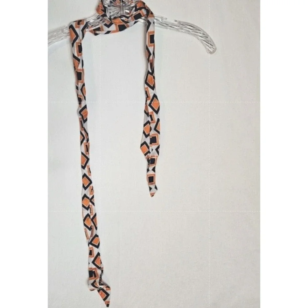 Vintage Mid-Century Mod Lot of 3 Skinny Scarves Head Neck Boho Bag Accessories